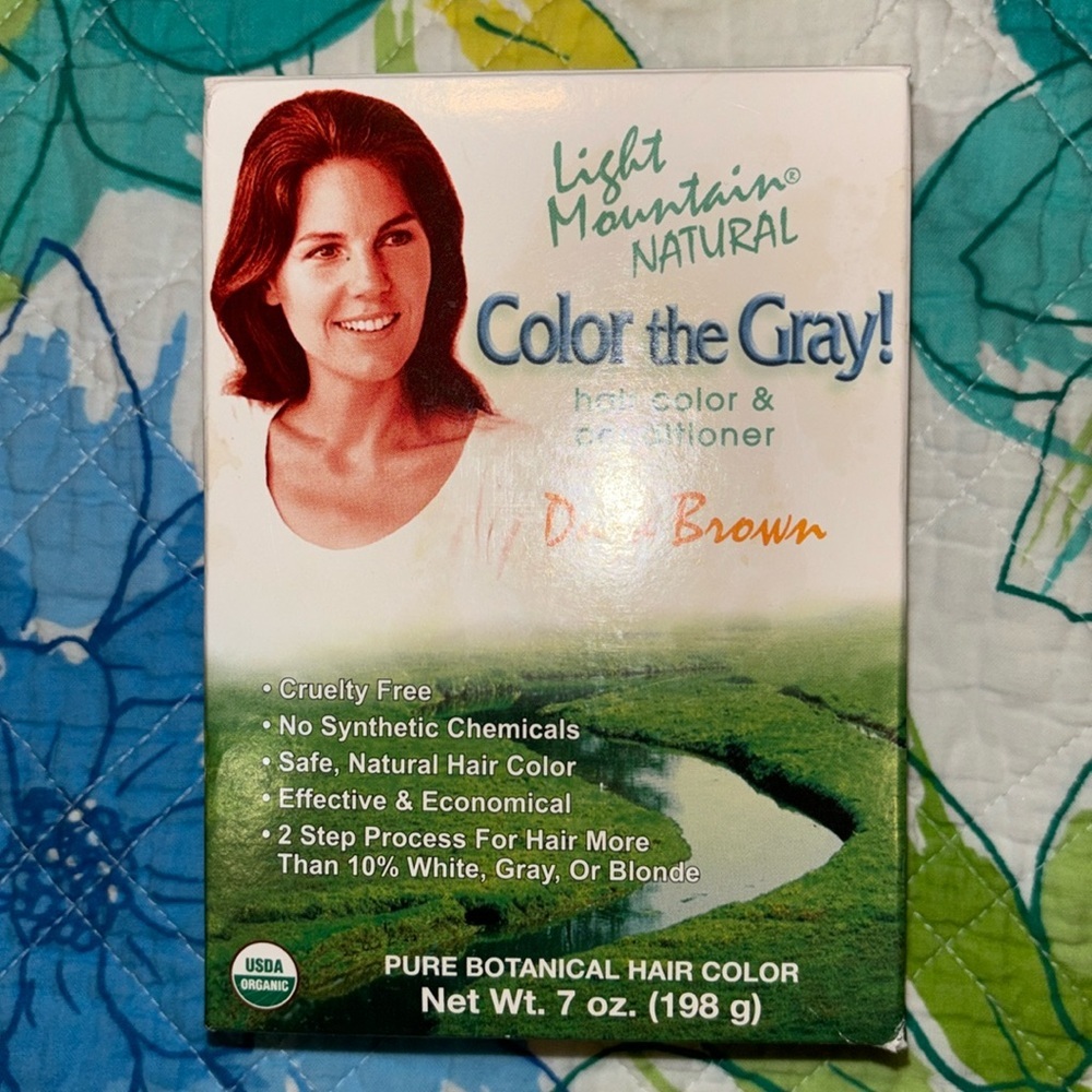 Light Mountain Natural “Color The Gray!”Botanical Hair Color & Conditioner  7 Oz